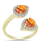 Inel din Argint 925 Placat cu Aur ( 3.82 grame ) cu Jaspul "Lion's Paw" și Topaz Alb 2.83 Carate