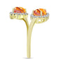 Inel din Argint 925 Placat cu Aur ( 3.82 grame ) cu Jaspul "Lion's Paw" și Topaz Alb 2.83 Carate