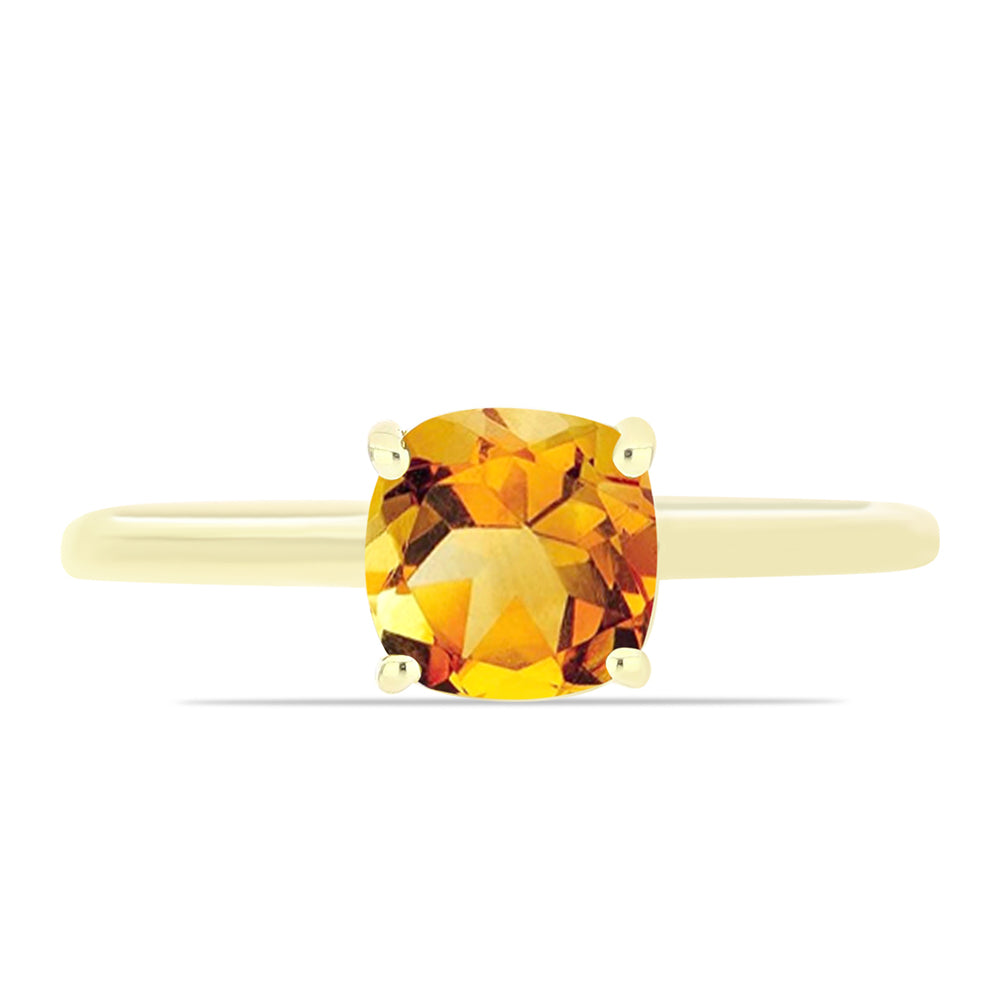 Inel din Argint 925 Placat cu Aur ( 1.53 grame ) cu Citrin Rio Golden 1.33 Carate 1 