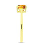 Inel din Argint 925 Placat cu Aur ( 1.53 grame ) cu Citrin Rio Golden 1.33 Carate