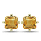 Cercei din Argint 925 Placat cu Aur ( 1.07 grame ) cu Citrin Rio Golden 1.26 Carate