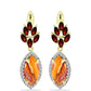 Cercei din Argint 925 Placat cu Aur ( 4.95 grame ) cu Jaspul "Lion's Paw" și Granat Barton 5.31 Carate