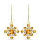 Cercei din Argint 925 Placat cu Aur ( 2.89 grame ) cu Citrin Rio Golden și Topaz Alb 1.99 Carate