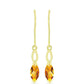 Cercei din Argint 925 Placat cu Aur ( 1.81 grame ) cu Citrin Rio Golden 0.99 Carate