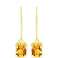 Cercei din Argint 925 Placat cu Aur ( 1.61 grame ) cu Citrin Rio Golden 1.41 Carate