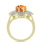 Inel din Argint 925 Placat cu Aur ( 5.18 grame ) cu Jaspul "Lion's Paw" și Topaz Alb 3.23 Carate