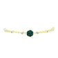 Brățară din Argint 925 Placat cu Aur ( 7.36 grame ) cu Drusy Verde și Topaz Alb 5.13 Carate