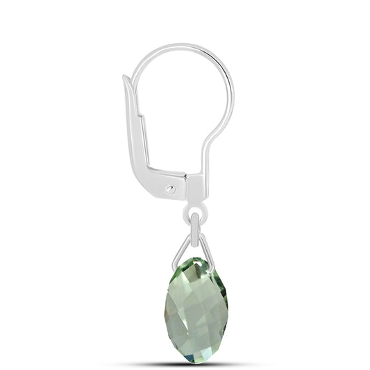 Cercei din Argint 925 ( 0.98 grame ) cu Ametist Verde 6.98 Carate