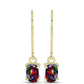 Cercei din Argint 925 Placat cu Aur ( 1.63 grame ) cu Opal Etiopian Negru Lega Dembi 0.62 Carate