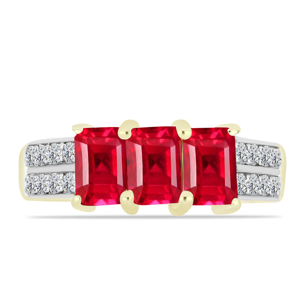 Inel din Argint 925 Placat cu Aur ( 2.6 grame ) cu Agat Roșu și Topaz Alb 1.93 Carate 1 
