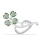 Broşă din Argint 925 ( 3.19 grame ) cu Ametist Verde și Topaz Alb 2.14 Carate