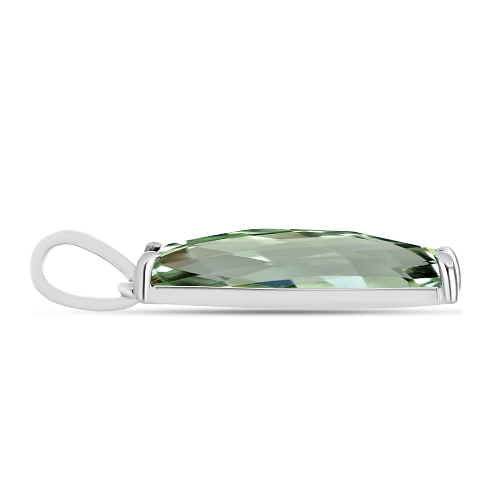Pandantiv din Argint 925 ( 1.07 grame ) cu Ametist Verde 5.69 Carate 2 
