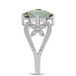 Inel din Argint 925 ( 5.28 grame ) cu Ametist Verde 5.03 Carate