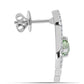Cercei din Argint 925 ( 2.78 grame ) cu Ametist Verde și Topaz Alb 1.49 Carate