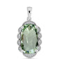 Pandantiv din Argint 925 ( 3.09 grame ) cu Ametist Verde și Topaz Alb 7.95 Carate
