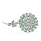 Broşă din Argint 925 ( 6.13 grame ) cu Ametist Verde și Topaz Alb 4.49 Carate