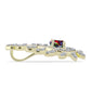 Pandantiv din Argint 925 Placat cu Aur ( 3.22 grame ) cu Opal Etiopian Negru Lega Dembi și Topaz Alb 0.84 Carate