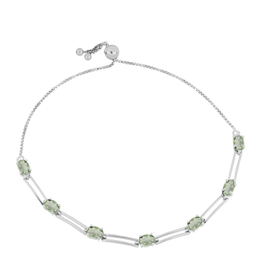 Brățară din Argint 925 ( 5.37 grame ) cu Ametist Verde 2.83 Carate