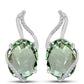 Cercei din Argint 925 ( 4.15 grame ) cu Ametist Verde și Topaz Alb 15.64 Carate
