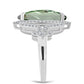 Inel din Argint 925 ( 4.17 grame ) cu Ametist Verde și Topaz Alb 5.84 Carate