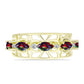 Inel din Argint 925 Placat cu Aur ( 5.22 grame ) cu Opal Etiopian Negru Lega Dembi și Topaz Alb 0.82 Carate