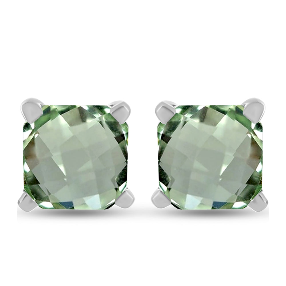 Cercei din Argint 925 ( 1.09 grame ) cu Ametist Verde 1.22 Carate 1 