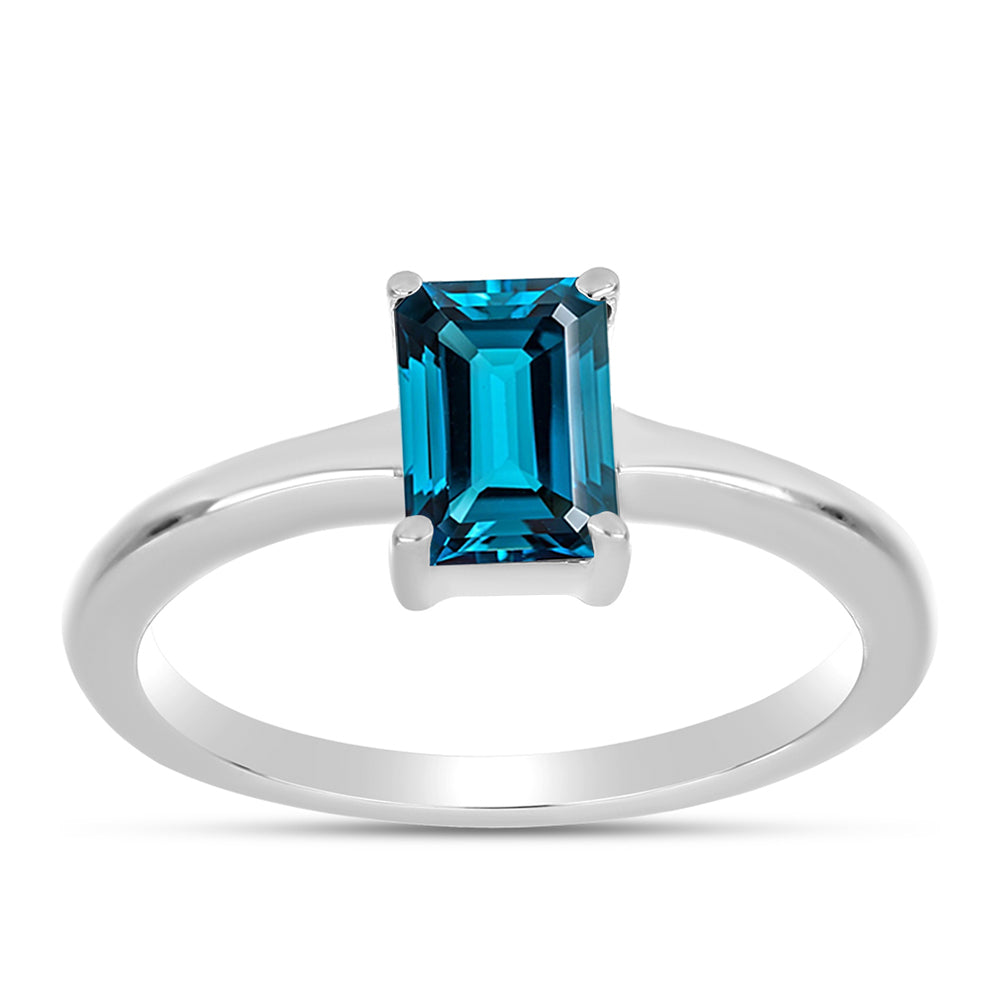Inel din Argint 925 ( 2.54 grame ) cu Topaz Albastru ”Londra” 1.19 Carate 3 