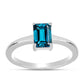 Inel din Argint 925 ( 2.54 grame ) cu Topaz Albastru ”Londra” 1.19 Carate