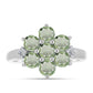 Inel din Argint 925 ( 3.44 grame ) cu Ametist Verde și Topaz Alb 1.87 Carate