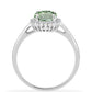 Inel din Argint 925 ( 2.7 grame ) cu Ametist Verde și Topaz Alb 1.89 Carate