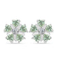 Cercei din Argint 925 ( 3.18 grame ) cu Ametist Verde și Topaz Alb 2.49 Carate