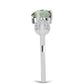 Inel din Argint 925 ( 2.28 grame ) cu Ametist Verde și Topaz Alb 1.36 Carate