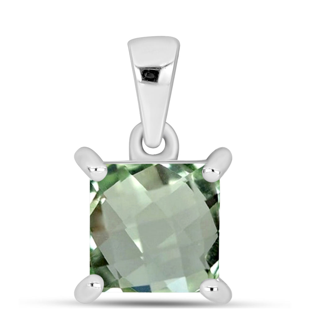 Pandantiv din Argint 925 ( 0.83 grame ) cu Ametist Verde 1.61 Carate 1 