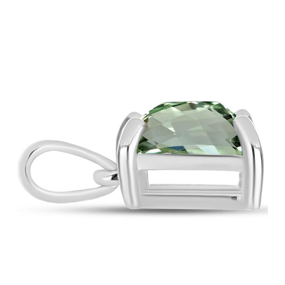 Pandantiv din Argint 925 ( 0.83 grame ) cu Ametist Verde 1.61 Carate 2 