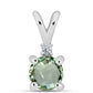 Pandantiv din Argint 925 ( 0.41 grame ) cu Ametist Verde și Topaz Alb 0.53 Carate
