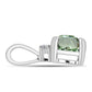 Pandantiv din Argint 925 ( 0.41 grame ) cu Ametist Verde și Topaz Alb 0.53 Carate
