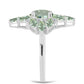 Inel din Argint 925 ( 3.29 grame ) cu Ametist Verde și Topaz Alb 3.52 Carate