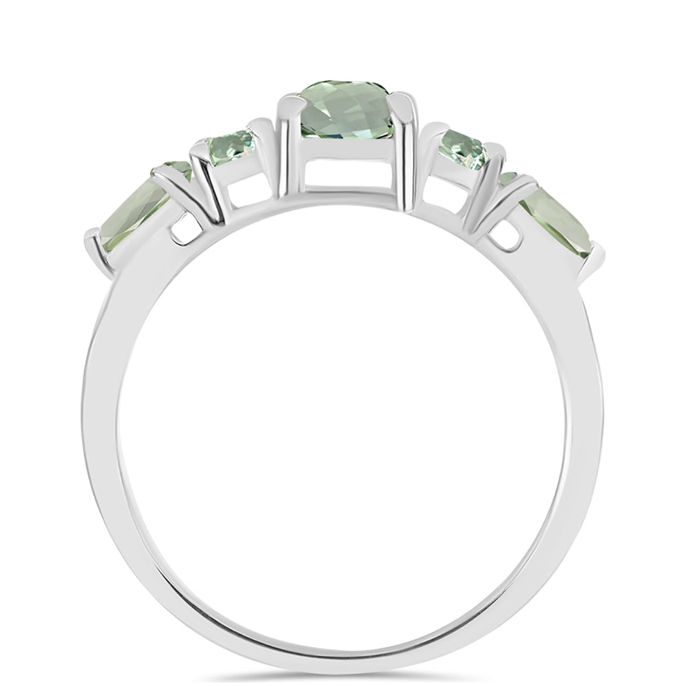 Inel din Argint 925 ( 2.31 grame ) cu Ametist Verde 1.79 Carate