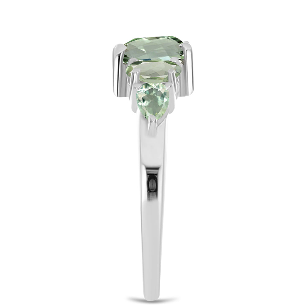 Inel din Argint 925 ( 2.31 grame ) cu Ametist Verde 1.79 Carate 4 