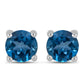 Cercei din Argint 925 ( 1.14 grame ) cu Topaz Albastru ”Londra” 1.09 Carate