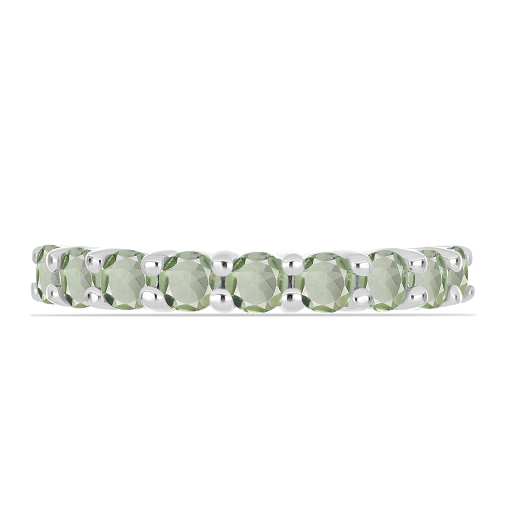 Inel din Argint 925 ( 1.98 grame ) cu Ametist Verde 0.9 Carate 2 