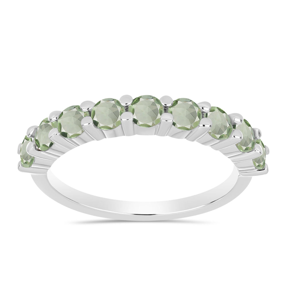 Inel din Argint 925 ( 1.98 grame ) cu Ametist Verde 0.9 Carate 1 