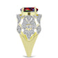 Inel din Argint 925 Placat cu Aur ( 4.55 grame ) cu Opal Etiopian Negru Lega Dembi și Topaz Alb 1.68 Carate