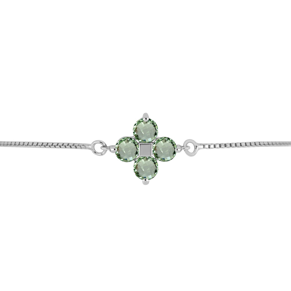 Brățară din Argint 925 ( 2.93 grame ) cu Ametist Verde 2.05 Carate 2 