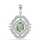 Pandantiv din Argint 925 ( 2.63 grame ) cu Ametist Verde și Topaz Alb 2.33 Carate