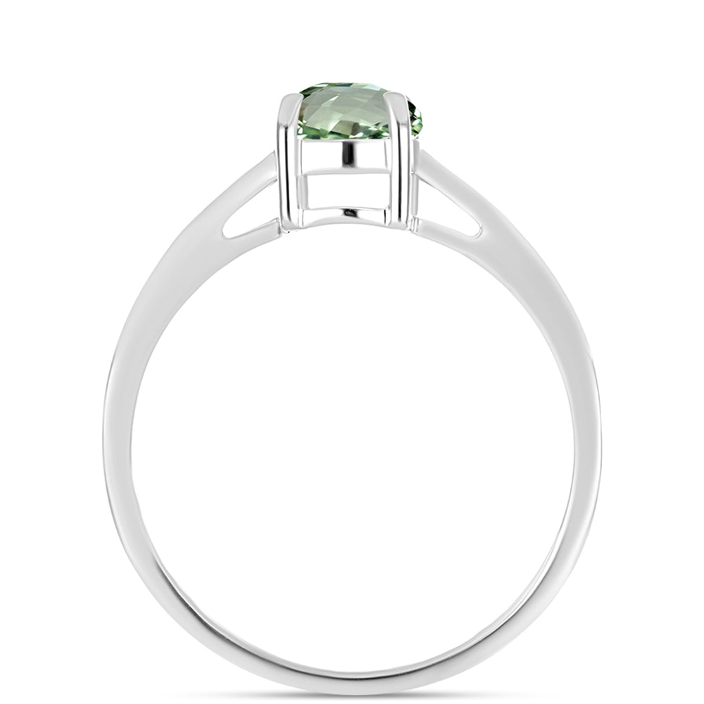 Inel din Argint 925 ( 1.73 grame ) cu Ametist Verde 0.86 Carate 2 
