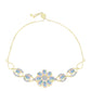 Brățară din Argint 925 Placat cu Aur ( 6.97 grame ) cu Opal Welo și Topaz Alb 3.92 Carate
