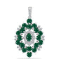 Pandantiv din Argint 925 ( 2.69 grame ) cu Calcedon Verde și Topaz Alb 2.56 Carate