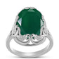 Inel din Argint 925 ( 4.69 grame ) cu Calcedon Verde 7.97 Carate