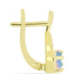 Cercei din Argint 925 Placat cu Aur ( 3.49 grame ) cu Opal Welo și Topaz Alb 0.67 Carate